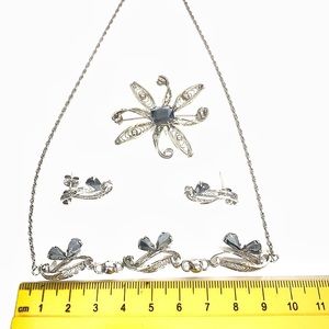 Sterling Silver Jewelley /  Black Alaskan diamond